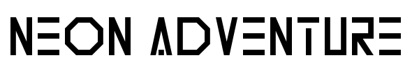 Neon Adventure font preview